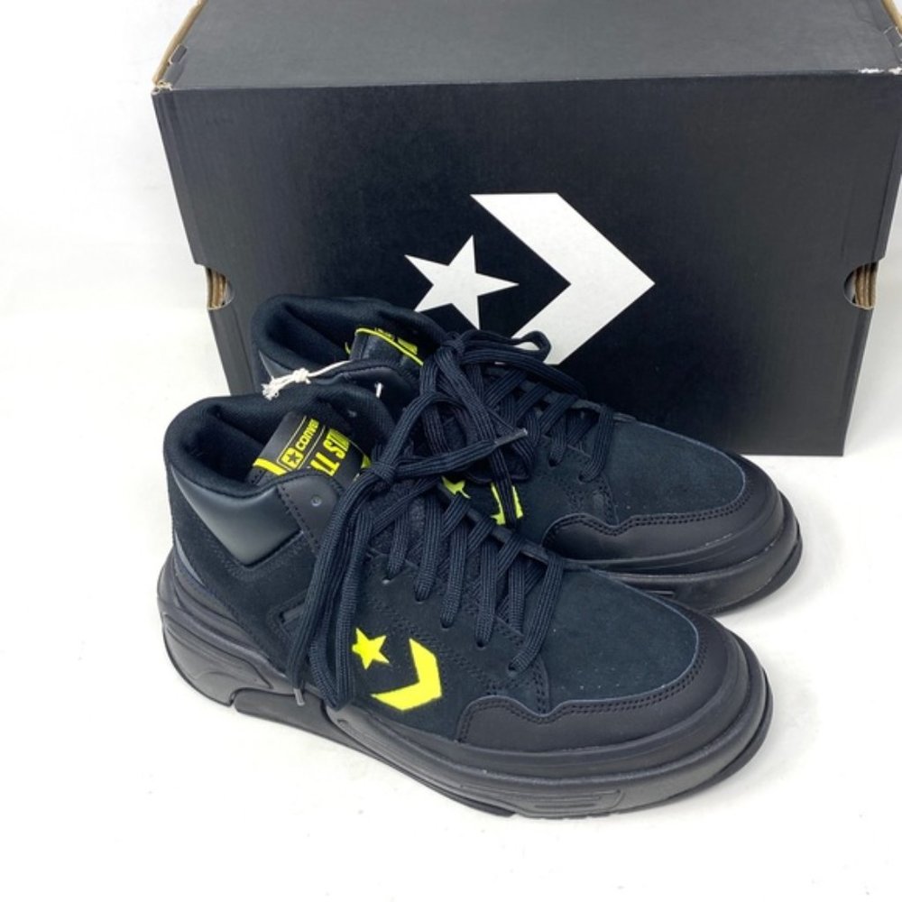 Converse Weapon CX Shoes Women Size Mid Top Black Leather Suede Sneakers A03230C - Picture 6 of 9